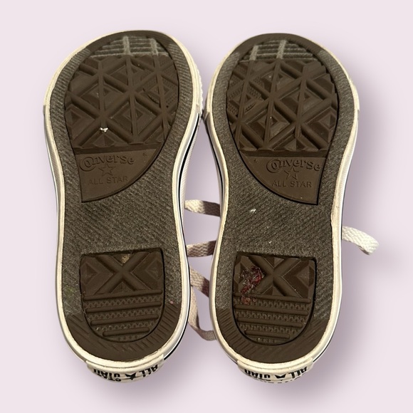 Girls Converse All Star Canvas Low Top Sneakers Shoes White And Pink Size 12 - Picture 8 of 8